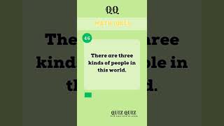 Math Jokes . Can you answer it? 46 #quiziquiz #mathjokes #riddles #quizquiz