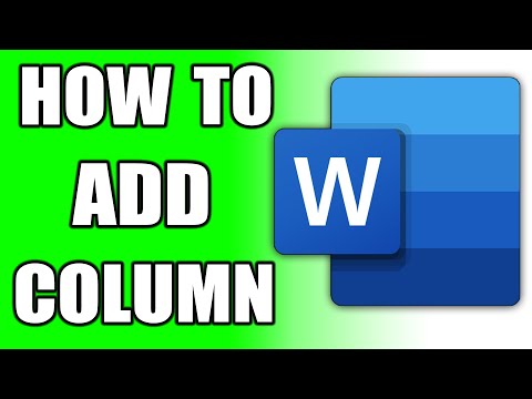 How to add column in word (Easy)
