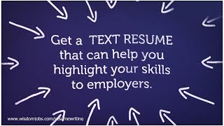 Wisdom Jobs Text Resume Writing Services - Resume Writing Services