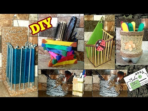 pen holder/ brush holder crafts|DIY | crafts by Sidra's Ideas