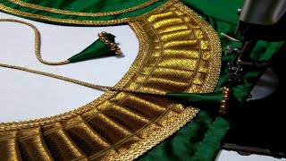 Paithani sarre blouse back neck design / cutting and stitching back neck blouse / blouse designs