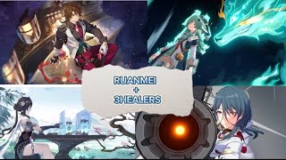 Ruan Mei + 3 Healer + Argenti Simulate Universe Final Battle