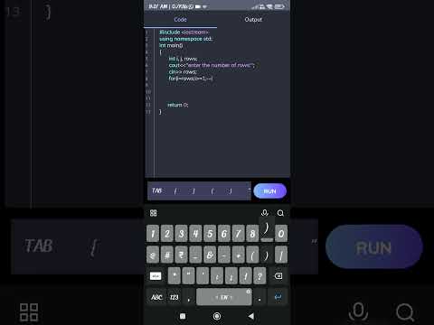 star pattern code in c++ language # shorts#code#c++#programming