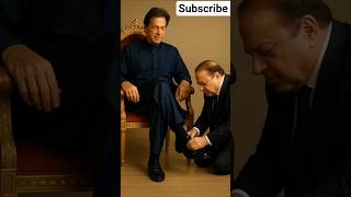 Nawaz sharif polishing the Imran Khan shoes #funny #shorts