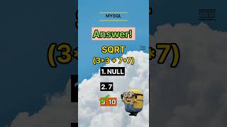 we can do master SQL sqrt function  #quiz #quiztime #mysql #games #coding #master #sql #oracle