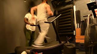 20MPH on assault treadmill at 225lbs 19 years old 6ft
