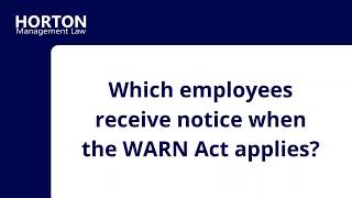 Affected Employees Under the WARN Act