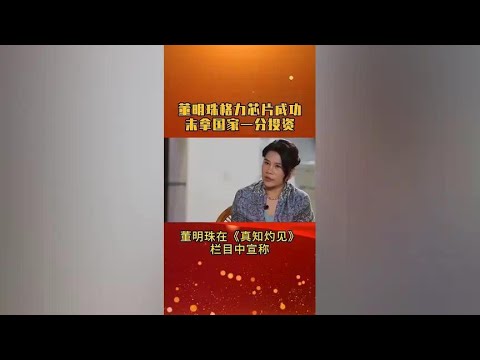Dong Mingzhu has made the chip succeed with her strength without taking a cent of national investme