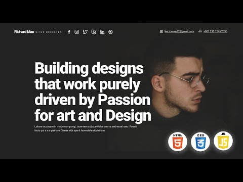 Build Responsive CV Resume Website using HTML CSS JavaScript | With Source Code