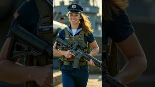 UK’s NAVY GODDESS Art – Would YOU Salute? 🇬🇧⚓ #royalnavy  #navygirl #shorts