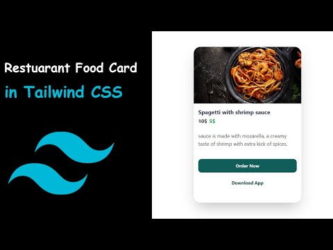 How to Create Restaurant Food Card in Tailwind CSS | React Tailwind