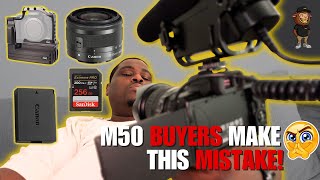 Planning to buy a Canon M50? Grab these essential add-ons first. 😤📸