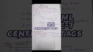 HTML LEC-7 / centering tags / #html #htmlshorts #webdevelopment #explorepage #viral @B.Techlectures