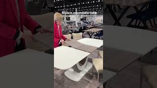 Modern white expandable dining table #spacesavingfurniture #home #furniture #table #livingspace