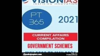 VISION IAS PT365 2021 #Government Schemes #current affairs #PT365 2021#PT365 #pankajcopiers