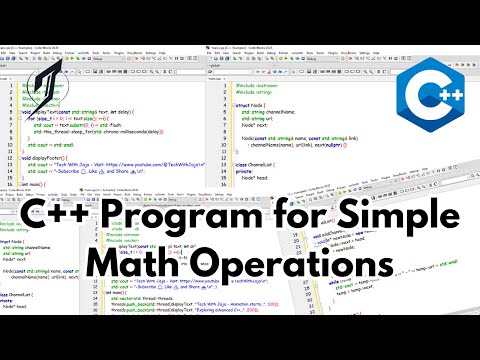 C++ Program for Addition, Subtraction, Multiplication & Division  #TechWithJaja #ConfidenceOkoJaja