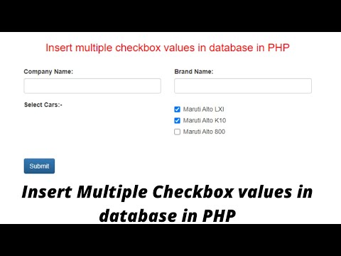 Insert multiple checkbox values in database in PHP