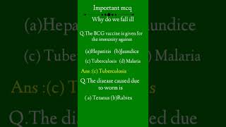 Best MCQ Class 9 Why do we fall ill || CLASS 9 Biology MCQ Ncert Based