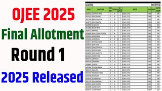 ojee round 1 allotment 2025 | how to check ojee final allotment 2025