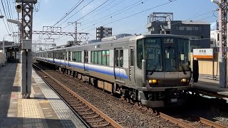 【4K】阪和線 223系2500番台HE430編成 普通天王寺行き 美章園駅到着から発車まで
