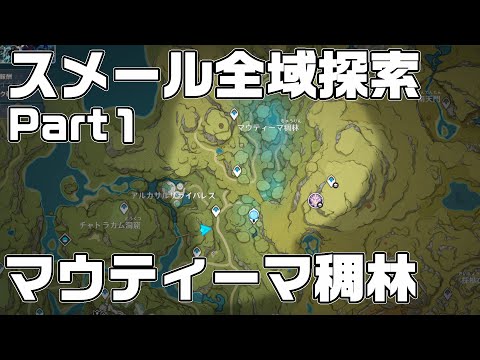 スメール全域探索Part１ - 宝箱・ギミック攻略をルート解説【マウティーマ稠林】【原神】【攻略解説】