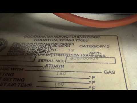 Determine age of furnace...