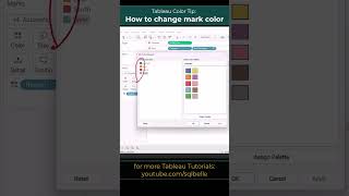 #Tableau Changing or Customizing Mark Color  #tableau #tableautips #tutorial