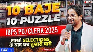 IBPS PO/Clerk 2025 | IBPS Days Crash Course | IBPS PO/Clerk Reasoning | Day 1 | Puneet Sir