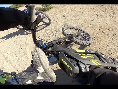 SURRON WHEELIES AND CRASH