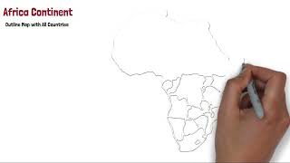 Africa Continent Outline Map with All Countries / Outline Map Series