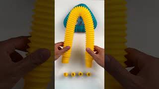 Big 🆚 Mini POP-TUBE #satisfyingvideos #relaxing #oddasmr #poptubesounds #creative #diy #sortcolor