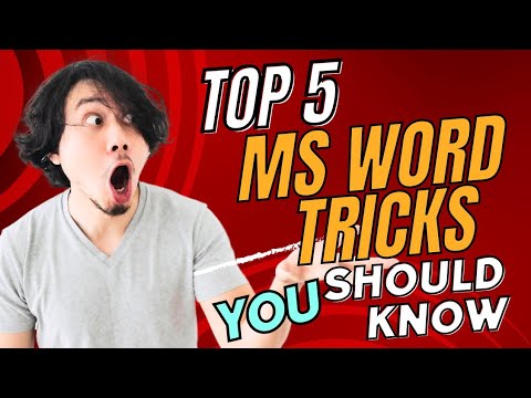 Top 5 Ms Work Tricks || Be Professional