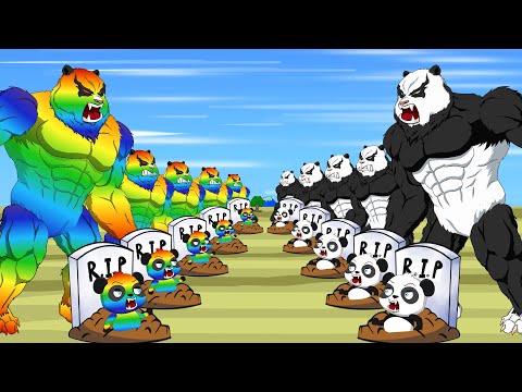 Evolution of PANDA RADIATION vs Team BLACK PANDA, KONG: Size Comparison | Godzilla Cartoon Animation