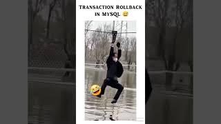 Transaction Rollback on error in MySQL | Transaction in MySQL #mysql #funnyvideo #shorts #short