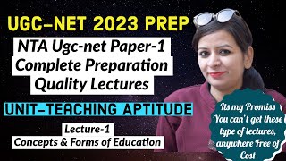 #1 Concepts & Forms of Education | Teaching Aptitude | NTA UGC-NET Paper-1 Prep