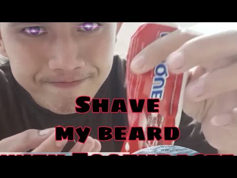 Shave beard without toothpaste