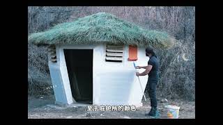 #野外建造 #解压 #荒野建造-25