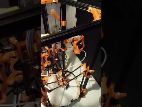 Mid mount extruder pivot homing and autocalibration tubing radius demo