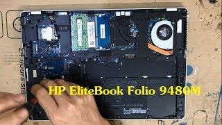 HP EliteBook Folio 9480M Disassembly and fan cleaning - Laptop repair
