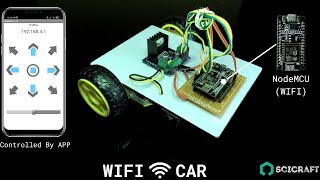 WiFi-Controlled Car with NodeMCU ESP8266! | Controlled By App