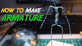 HOW TO MAKE SCULPTURE/FIGURE ARMATURE. TUTORIAL FOR BEGINNERS