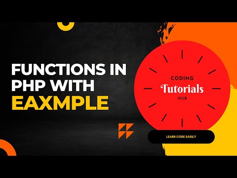 Php Functions With Example | Tutorials | Beginners | Coding | Step by Step - Coding Tutorials Hub
