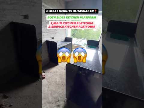 😱Modern Kitchen Platform Design in Ulhasnagar 3📍😱 | Small Space Big Style #shorts #construction