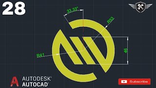 Autocad 2d Practice Drawing 28 | AutoCAD tutorial for beginners #akd #autocad #design