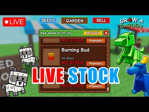 LIVE 🔴 | GROW A GARDEN STOCK, EGGS, SEEDS, WEATHER & COSMETICS! TRADE 24/7!