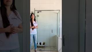 Frameless Pivot Swing Shower Door with Panels Enclosure