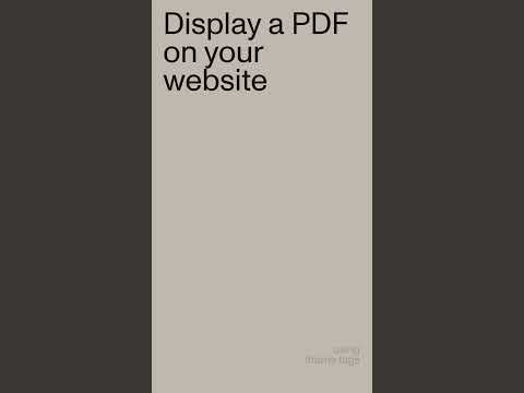 Display PDFs on your website using HTML tags | Nutrient