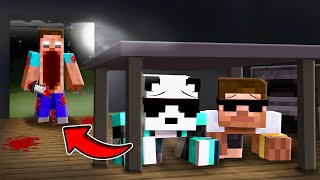 We are Hiding from SCARY STEVE in Minecraft!