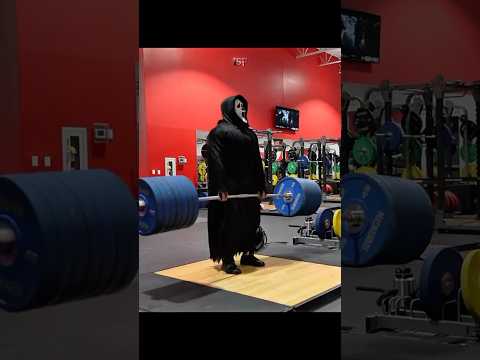 Ghostface in Gym💀 #deadlift #gym #monster #exercise #reaction #motivation #memes #shorts