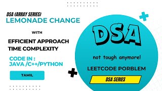 lemonade change  leetcode problem in tamil (code in #java #c++ #python)  #greedyalgorithm